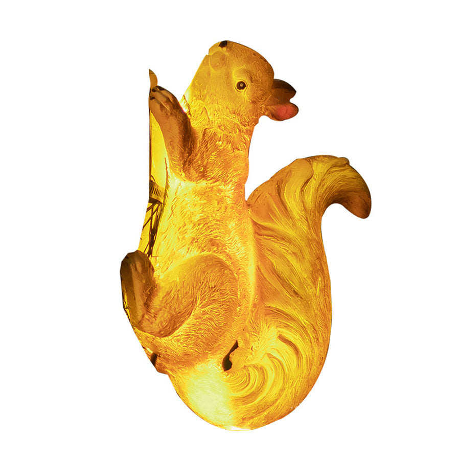 Solar Animal Garden Lights LED Waterproof Hanging Sculptural Squirrel Outdoor Lamp