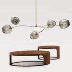 Globe Sputnik Industrial Glass Chandelier Modern Lighting With Customizable Color Shades