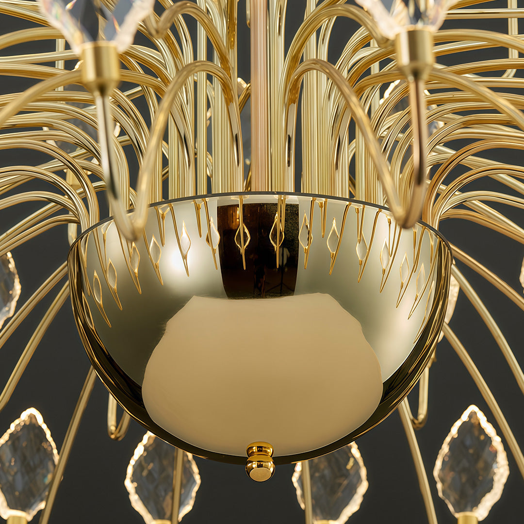 Aurelia Gold Crystal LED Chandelier – French Luxury Pendant Light