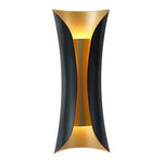 Nordic Minimalist LED Up Down Wall Sconce in Black, White, or Gold
