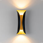 Nordic Minimalist LED Up Down Wall Sconce in Black, White, or Gold