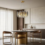 Lumière de Cristal Contemporary Crystal Chandelier with Adjustable Chain