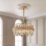 Lumière Cascade Crystal Chandelier in Champagne Gold