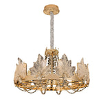 French Crystal Chandelier in Champagne Gold for Elegant Interiors