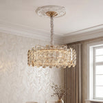 Lumina Crystal Chandelier in Champagne Gold with Adjustable LED Lighting