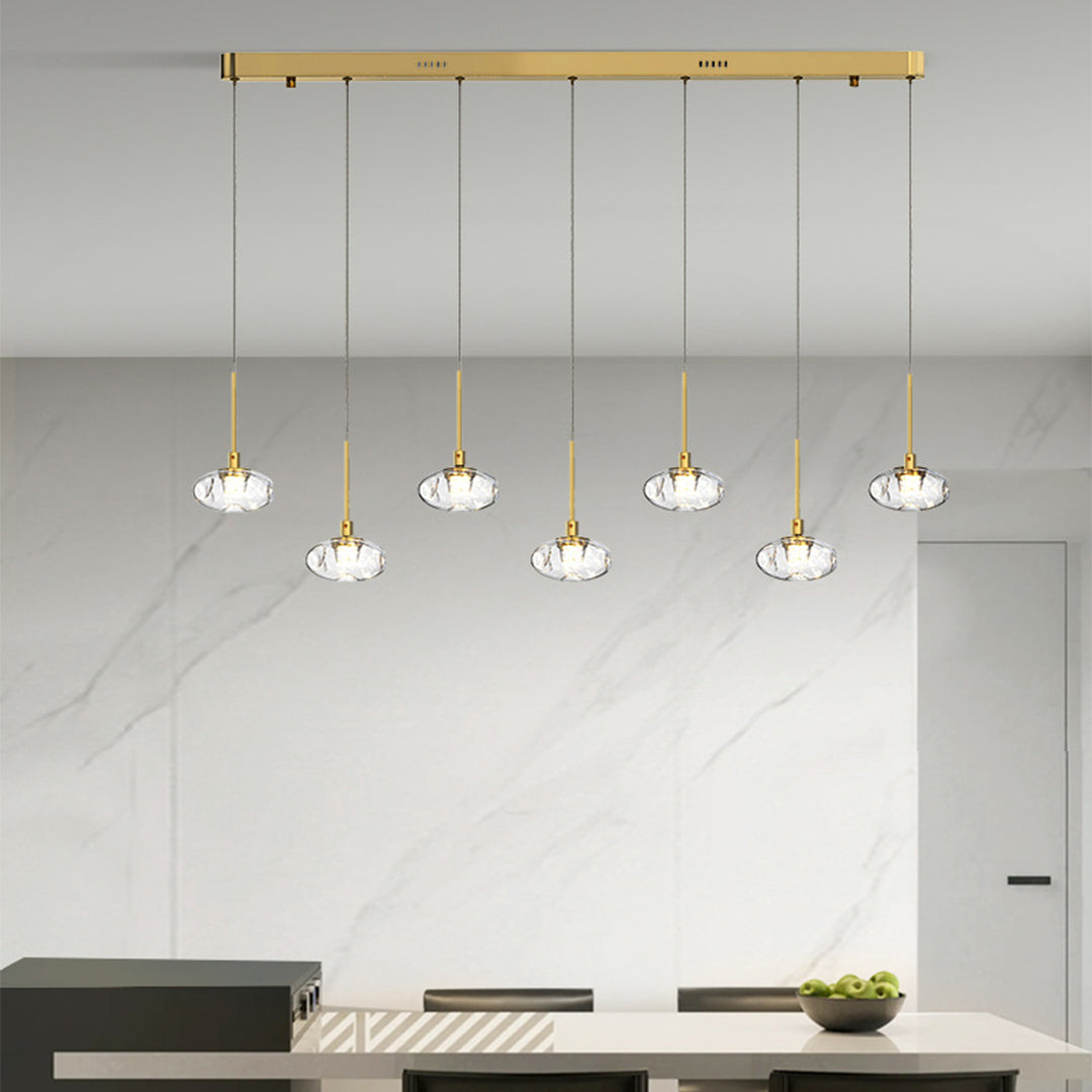 Aurelia LED Pendant Light – Italian Minimalist Seven-Light Chandelier