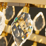 Italian Crystal Chandelier with Gold Iron Frame, Adjustable Hanging