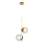 Modern Double Globe Glass Pendant Light with Adjustable Cord