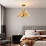 Aurelia Gold Crystal LED Chandelier – French Luxury Pendant Light
