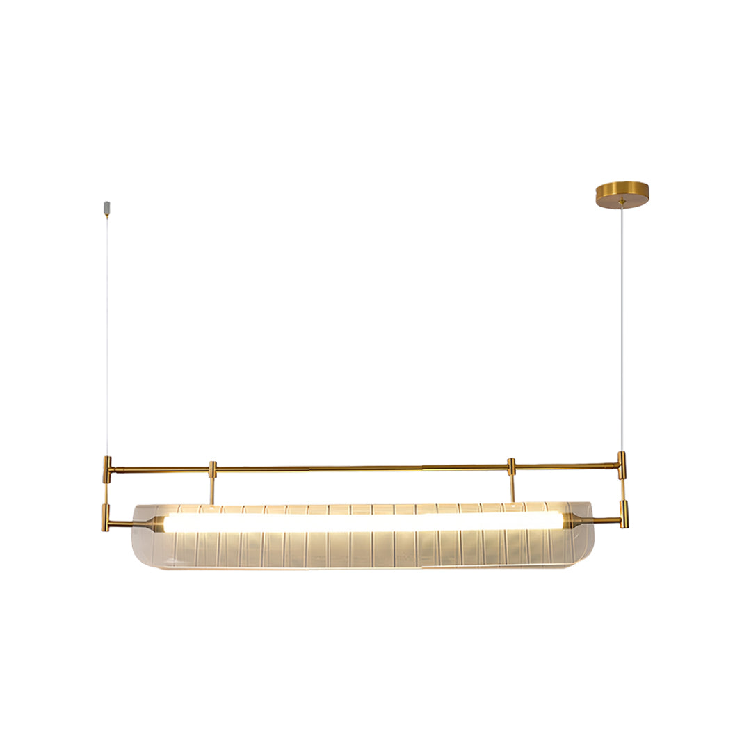 Nordic Linear LED Pendant Light, Minimalist Long Strip Ceiling Lamp for Dining Room and Kitchen Island