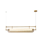 Nordic Linear LED Pendant Light, Minimalist Long Strip Ceiling Lamp for Dining Room and Kitchen Island