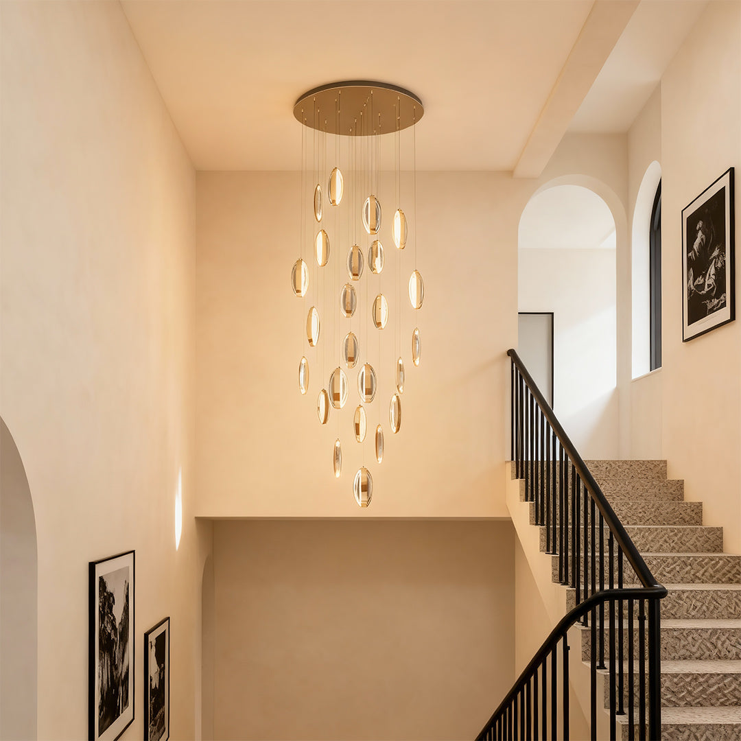 Möbius Gold Modern Chandelier – Luxury LED Ceiling Light