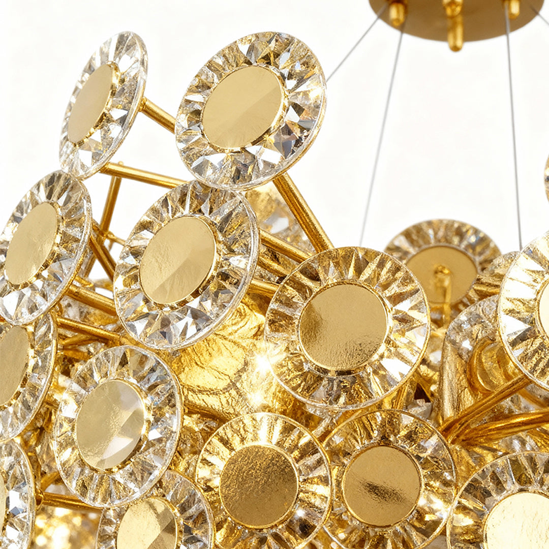 Aurelia Gold Modern Chandelier with Glass Shades