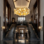 Aurelia Gold Modern Chandelier with Glass Shades
