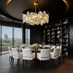 Aurelia Gold Modern Chandelier with Glass Shades