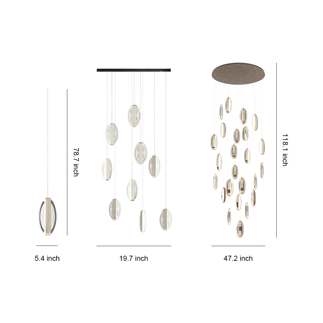Möbius Gold Modern Chandelier – Luxury LED Ceiling Light