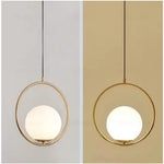 Aurelia Globe Pendant Light in Gold and Glass