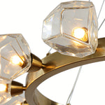 Aurelia Brass Ring Chandelier with Clear Glass Shades