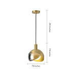 Aurelia Gold Hemisphere Pendant Light – Modern Industrial Glass Sphere