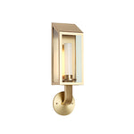 Geometric Outdoor Wall Sconce in Black or Gold, IP65 Waterproof LED