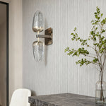 Aurelia Dual-Head LED Wall Sconce in Gold and Gray