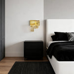 Aurelia Gold LED Wall Sconce with Amber Glass – Italian Modern