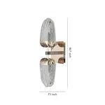 Aurelia Dual-Head LED Wall Sconce in Gold and Gray