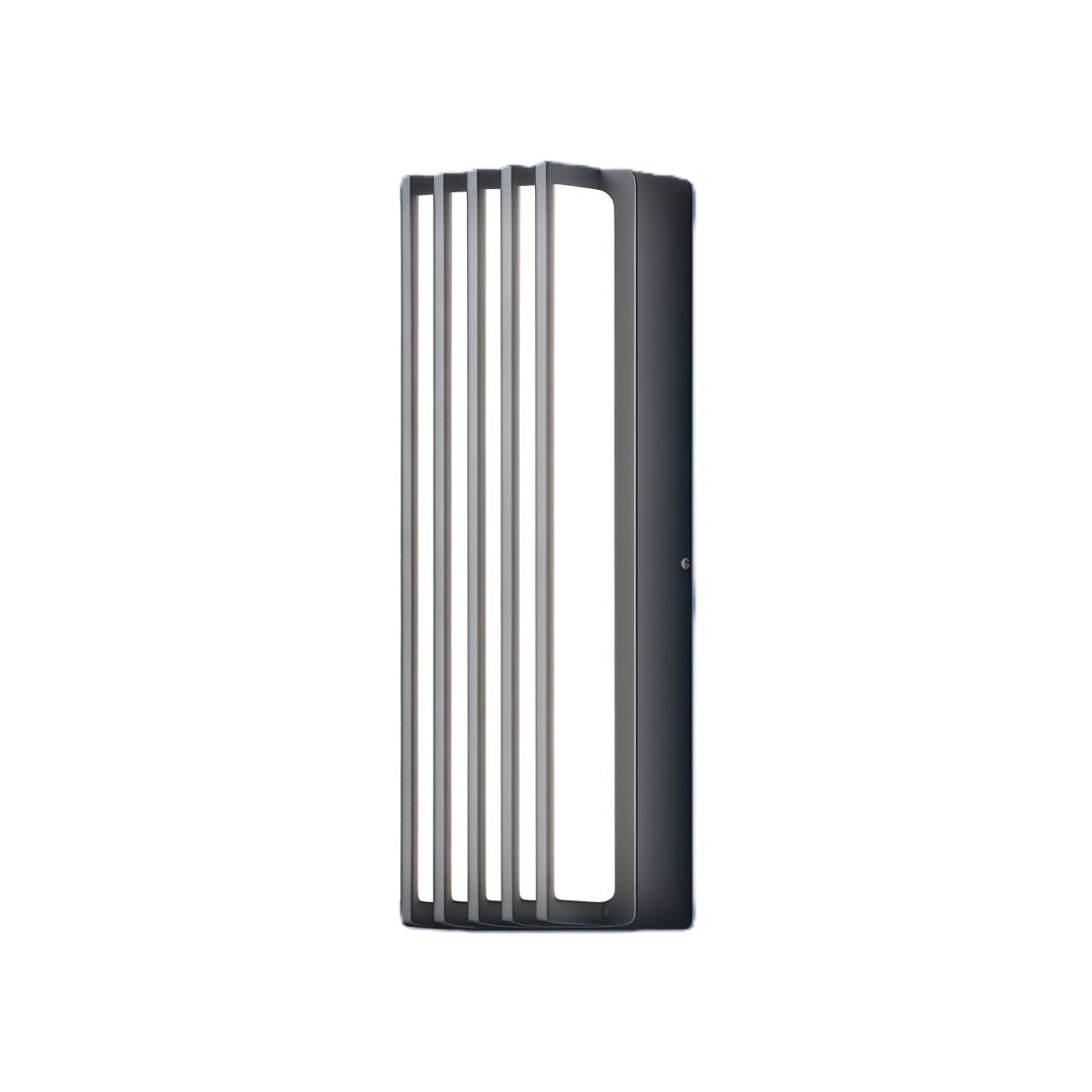 Modern Outdoor Linear Wall Light – Black Aluminum LED Sconce