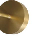 Modern Brass and Marble Wall Sconce with Opal Glass Shade
