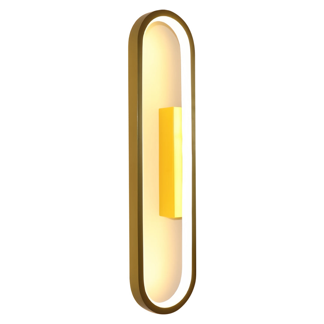 Modern Minimalist Oval LED Wall Sconce with Warm Ambient Glow