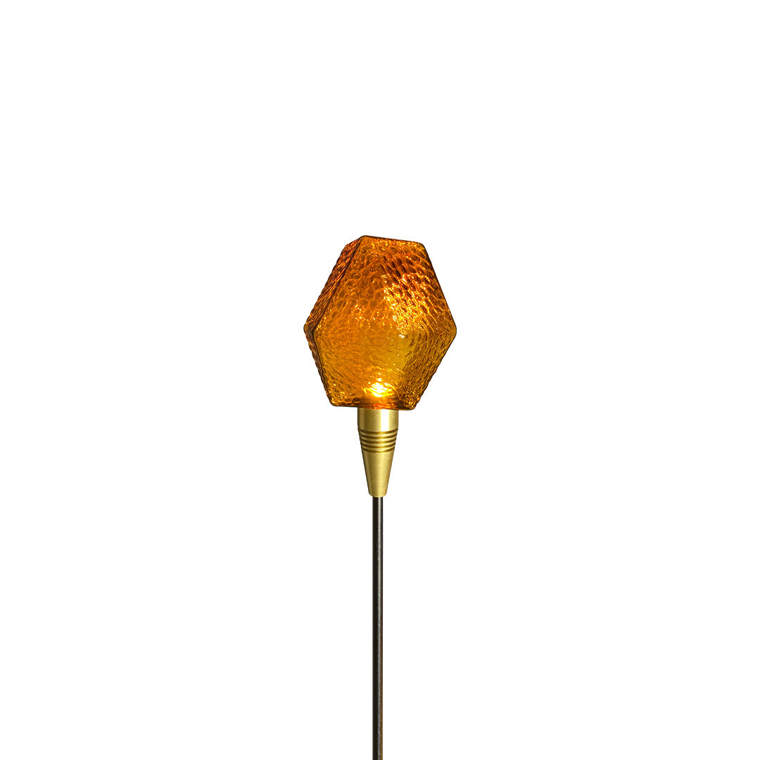 Lumière Diamond Path Light – Modern Landscape LED Bollard in Gold