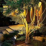 Modern Outdoor Spotlight in Sand Gray Aluminum with Warm 3000K LED