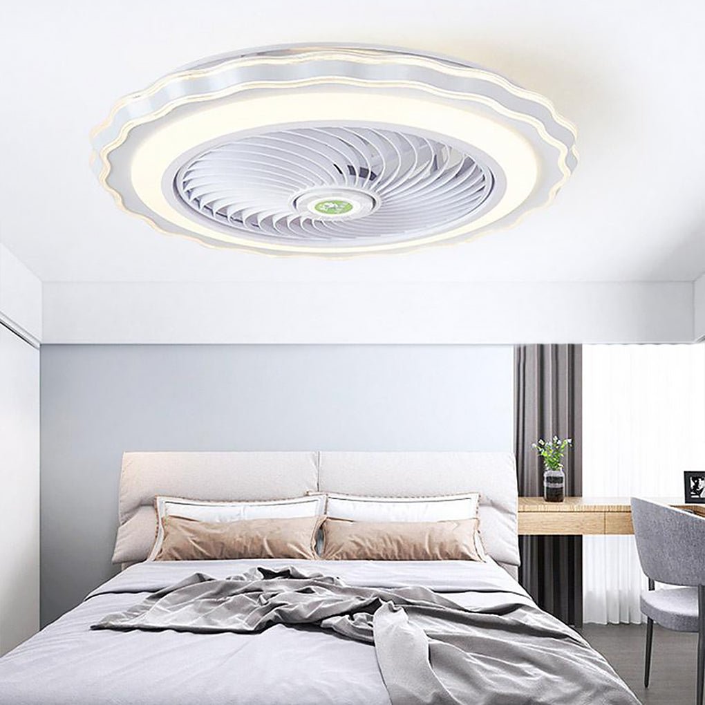 Aurelia Crown Bladeless Ceiling Fan with Integrated LED Light and Remote