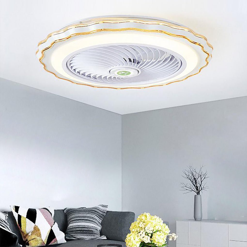 Aurelia Crown Bladeless Ceiling Fan with Integrated LED Light and Remote