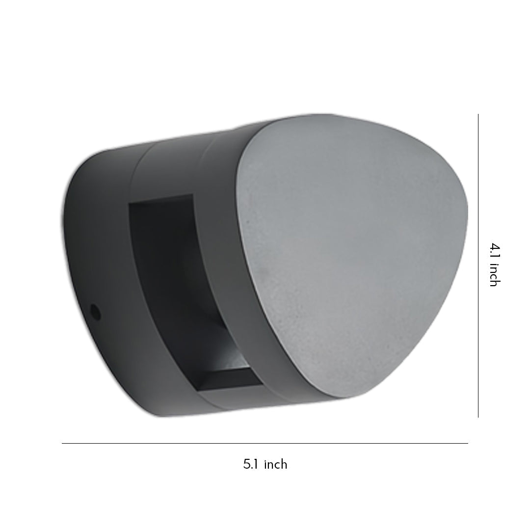 Tri-Directional LED Outdoor Wall Sconce in Bluish-Gray Aluminum