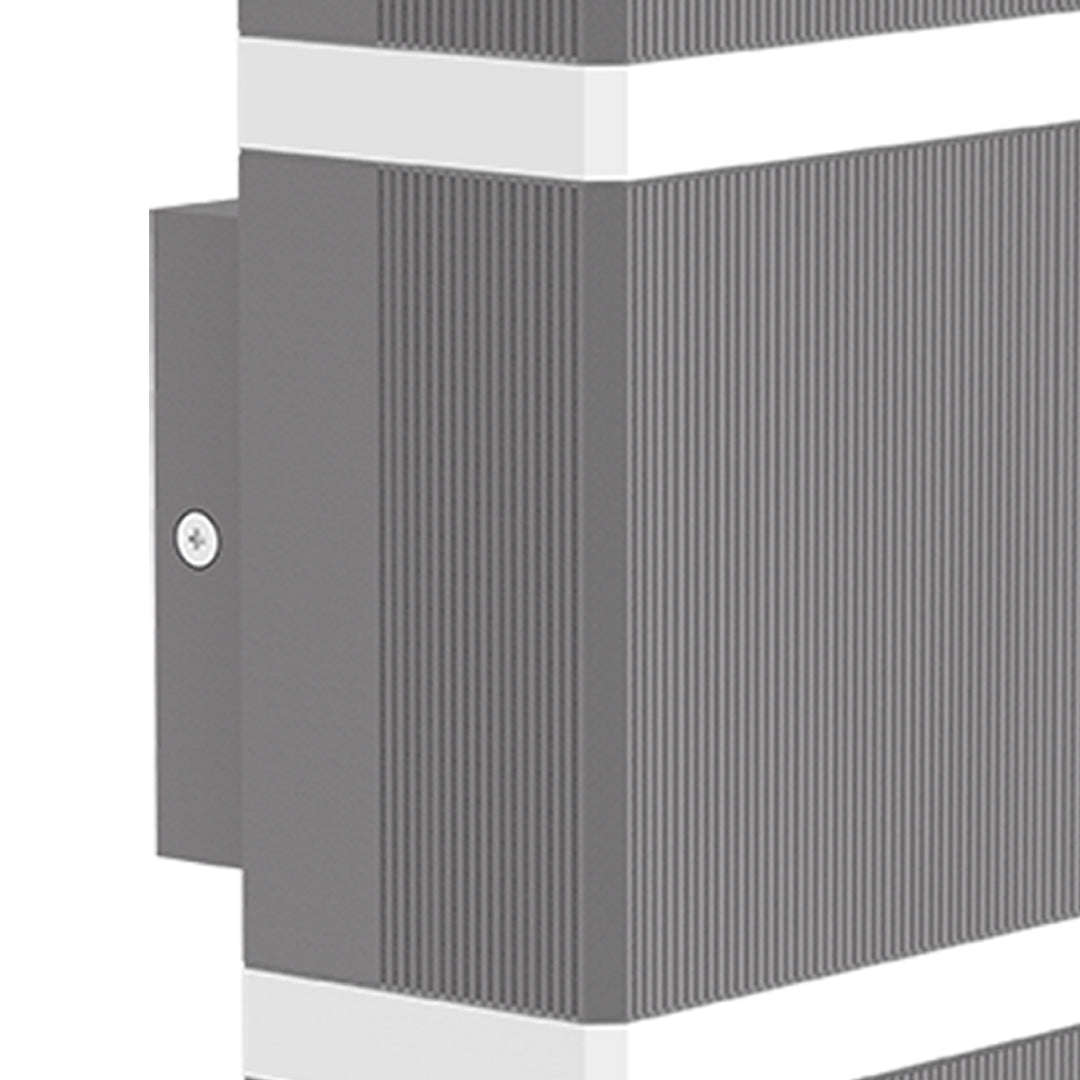 Modern Industrial Outdoor Wall Light with Up and Down Illumination
