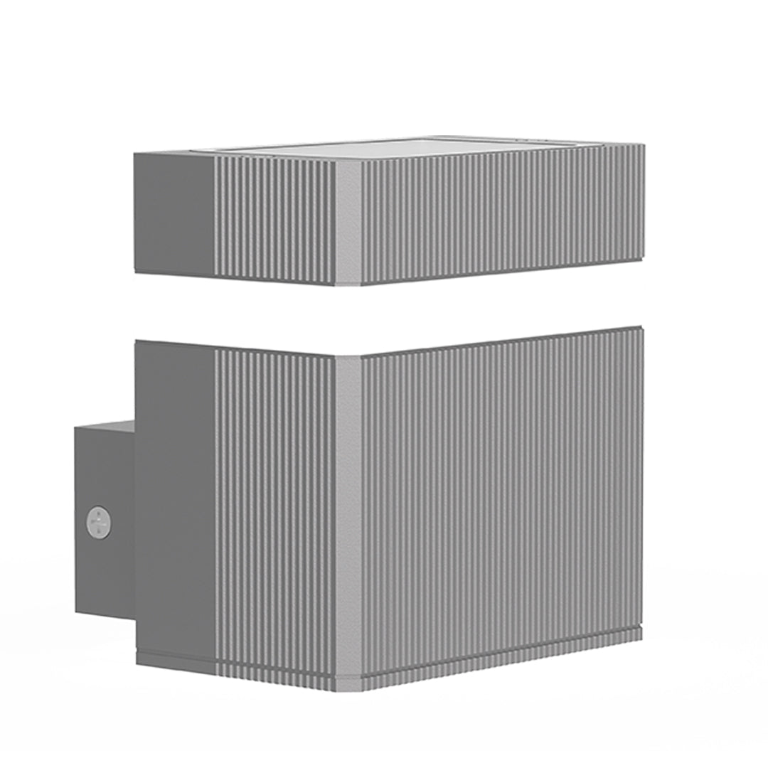 Modern Industrial Outdoor Wall Light with Up and Down Illumination