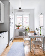 Semi Arch Pendant Light – Designer Aluminum Swag Lamp for Dining & Living Spaces