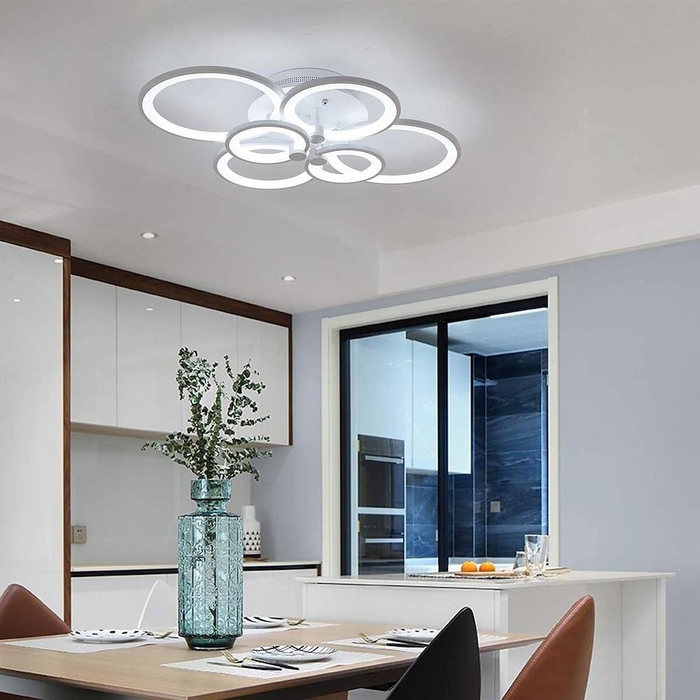 Elegant Semi Flush Mount Ceiling Lights With Unique Overlapping Rings