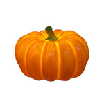 Sculptural Pumpkin Resin Lamp with Warm LED Glow for Indoor and Outdoor Ambience