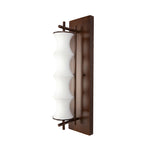 Bamboo Node Silk Wall Sconce in Walnut Finish – Warm LED Accent Light