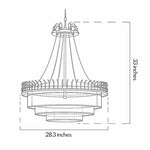Aurelia Gold Acrylic Crystal Pendant Light for Outdoor Weddings and Events
