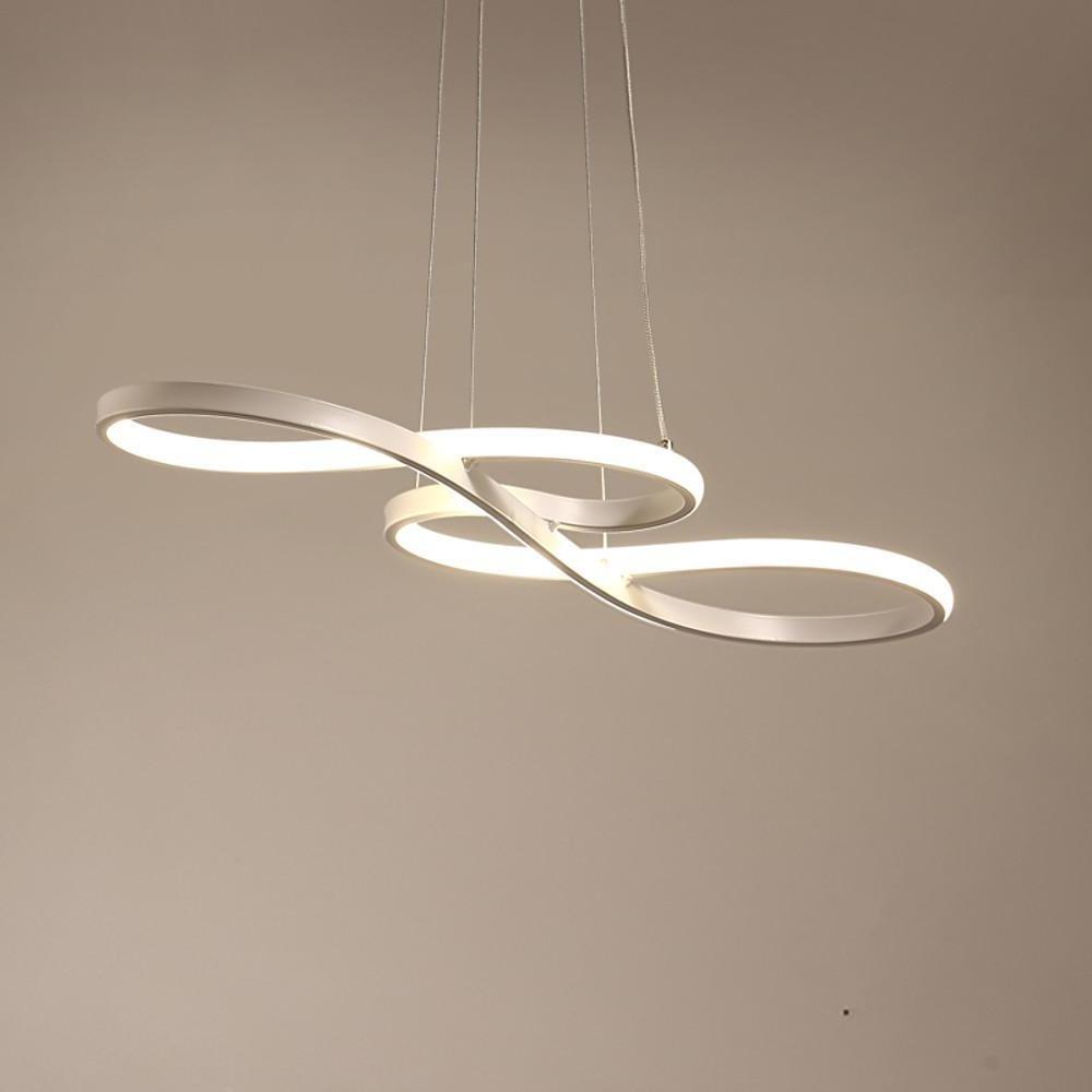 Aurelia Geometric Semi-Flush LED Chandelier in Metal and Silicone
