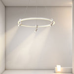 Linear LED Chandelier with Adjustable Spotlights for Modern Interiors