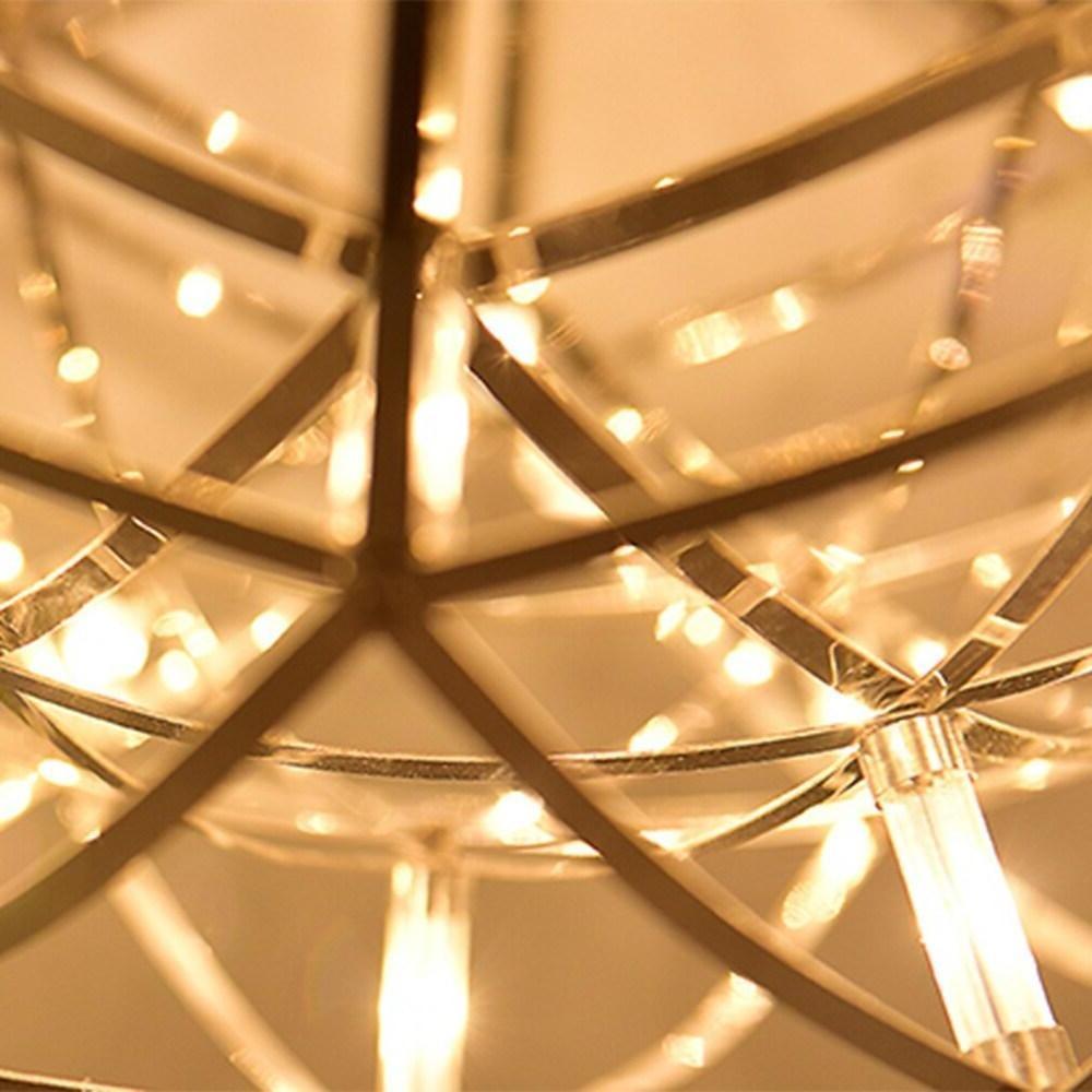 12 Inch Stanless Steel Led Endless Woven Sphere Pendant Modern Lights