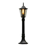 Hexagon Outdoor Post Light in Black – Die-Cast Aluminum LED Path Lighting