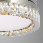 Lumière Crystal Ceiling Fan with Dimmable LED Light in Nickel