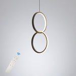 Aurelia Interlocking Dual Ring LED Pendant Light in Aluminum and Acrylic