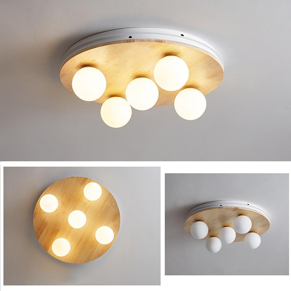 Nordic 5 Light Round Plane Bubble Ceiling Light