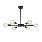 Mid Century Sputnik Semi Flush Mount Bedroom 193Sq Ft 269Sq Ft Illumination Area Ceiling Light